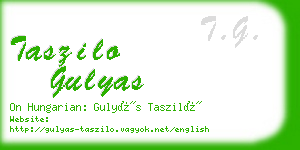 taszilo gulyas business card